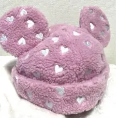 ピンク×ハート　もこもこボアキャップ58cm