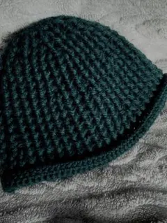 クロシェハット・クラッシャーハット ニット帽/ハンドメイド/ハマナカ毛糸使用