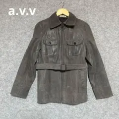 a.v.v ダークブラウン ピッグレザー ジャケットのサムネイル