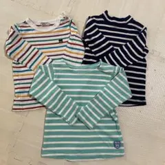 DOUBLE.B 無印など長袖カットソー 90cm ストライプ