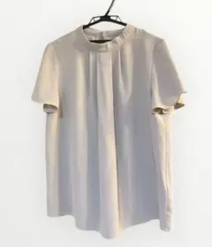 [UVカット/抗菌防臭/防しわ]タックデザインフリルブラウス