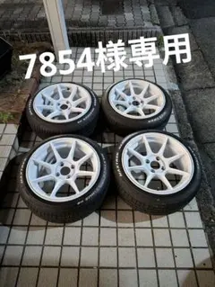 ステルスレーシング　ホワイト8スポークホイールセット 15インチのサムネイル