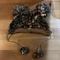 ミニーちゃんヒョウ柄ファンキャップ