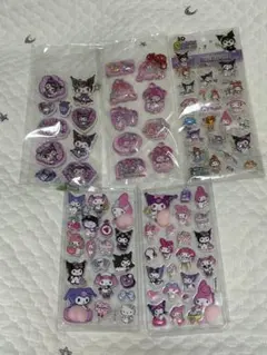 サンリオ 5枚セット ボンボンドロップシール ぷっくりシール ぷくぷくシール
