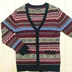 NANO UNIVERSE ニット カーディガンM ノルディック柄