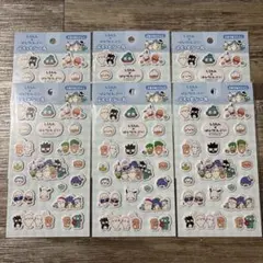 6枚セット　セリア　ぷくっとシール　しろたん　はぴだんぶい