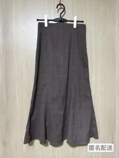 チェックロングスカート