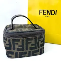 FENDI ズッカ バニティバッグ ハンド 化粧ポーチ ミニバッグ