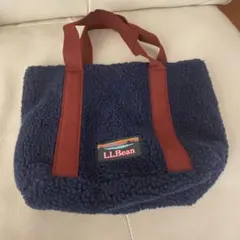 L.L.Bean フリース　ボア　トートバッグ ネイビー