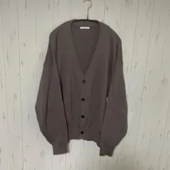 WYM ブラウン Vネック カーディガン