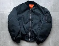 80s 90s USA製　ALPHA MA-1 フライトジャケット ネイビー