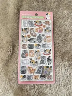 猫 和柄 ボンボンドロップシール 国内正規品