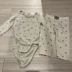 H&M オーガニックコットン 花柄ロンパースセット