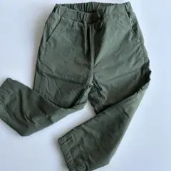 カーキグリーン！ゴムウエスト 内フリース長ズボン