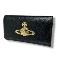 美品 ヴィヴィアンウエストウッド ４連キーケース レザー オーブ ブラック 黒