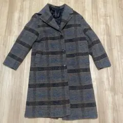 【H&M】チェック柄ウール混合チェスターコート