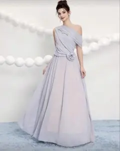 【新品未使用】オフショル★ロングドレス ラベンダー