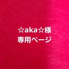 ☆aka☆様☆専用ページ☆
