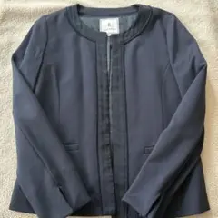 ROPÉ PICNIC ノーカラージャケット 38 ネイビー　中古品