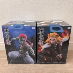 鬼滅の刃 煉獄杏寿郎 猗窩座　ぬーどるストッパーフィギュア 戦闘ver.