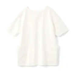 フェリシモ ARL ポケットTシャツ ホワイト レディースS コットン 半袖のサムネイル