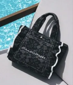 JILL by JILL STUART レースフリルトートバッグ ブラック