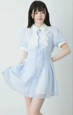 Ank Rouge シアーチェックドーリーop　ブルーのサムネイル