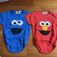 クッキーモンスター・エルモロンパース2枚セット