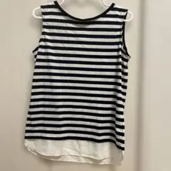 COMME CA ISM ボーダー ノースリーブ Mサイズ
