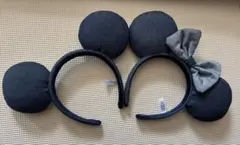 ディズニー カチューシャ デニム ミッキー ミニー カップル パーク 2点セット