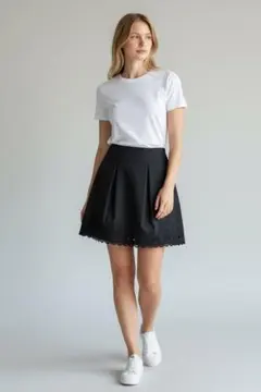 Cynthia Rowley ブラック フレアスカート サイズ1のサムネイル