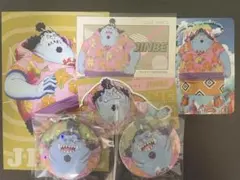 ジンベエまとめセット　ワンピース　カード　ポストカード　缶バッジ