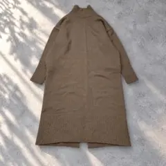 ●美品◆アダムエロペ◆ タートルバックスリットニットワンピースBR