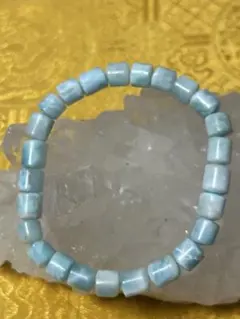 最終在庫処分Sale!天然石ラリマー　チューブ型ブレスレット