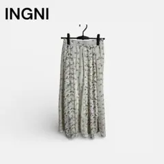INGNI フラワープリント フレアスカート