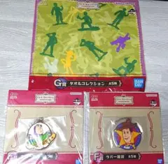 トイストーリー　一番くじ　ラバー雑貨　タオル　セット　バズライトイヤー ウッディ