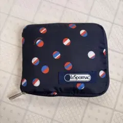 【美品】LeSportsac　レスポートサック　ポケッタブルエコバッグ　折り畳み