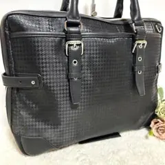 ハンドバッグ 千鳥格子 メンズ ビジネスバッグ A4 パソコン収納 ペットボトルのサムネイル