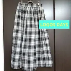 LOGOSDAYS チェック柄 ロングスカート ロゴスデイズ　Мサイズ