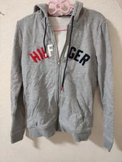 TOMMY HILFIGER ジップアップパーカー グレー