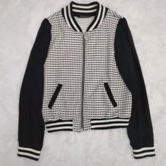 INGNI ブラック ホワイトチェック柄 ジップアップジャケット Mサイズ