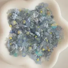 【50個】スカイブルー素材mix ネイルパーツ デコパーツ まとめ売り　星空