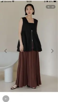 ローリーズファーム カットギャザーロングスカート