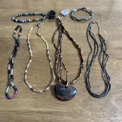 ビーズネックレス、ブレスレット、指輪 まとめ売り