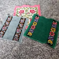 Feiler 花柄コットンタオルハンカチ 他 3枚セット