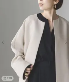 NOBLE トリプルクロスライトクルーネックショートコート