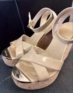 JIMMY CHOO ウェッジソール サンダル ベージュ　ジミーチュウのサムネイル