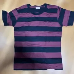 FLAT HEAD 赤黒ストライプ Tシャツ サイズ38