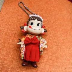 不二家 ペコちゃん 着物フィギュア キーホルダー 人形 ストラップ