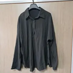 SHEIN メンズ 長袖シャツ ダークグレー Lサイズのサムネイル